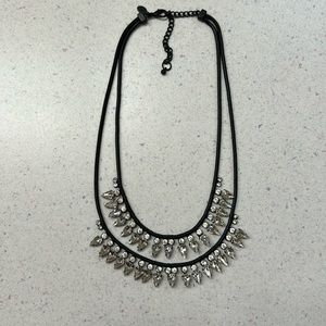 Express Crystal Stone Two Row Necklace